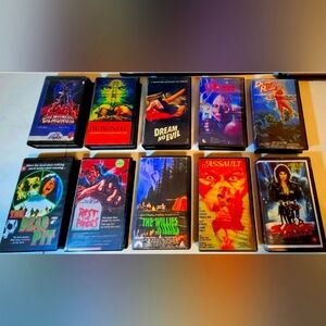 (SOLD) Horror VHS Collection Rare Collwctable Highly Valuable Clamshells